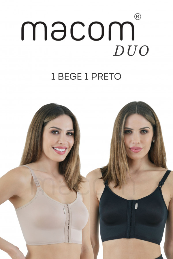 Conjunto de sutiãs 1 Bege 1 Preto 1007DUOP1B1P1